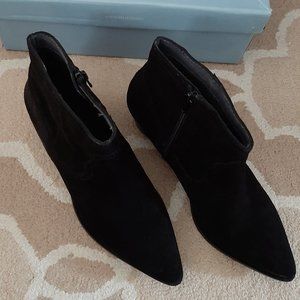 Seychelles Black Suede Western Bootie-New Sz 7.5